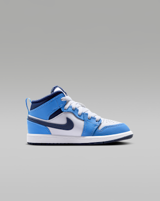 【19cm】キッズ/ジョーダン1/Nike PS Jordan 1 /UNC Jordan 1 Mid Younger Kids' Shoes. Nike SK